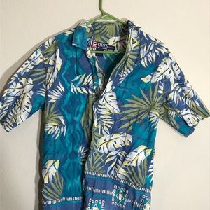 Chaps Ralph Lauren Teal Floral Shirt